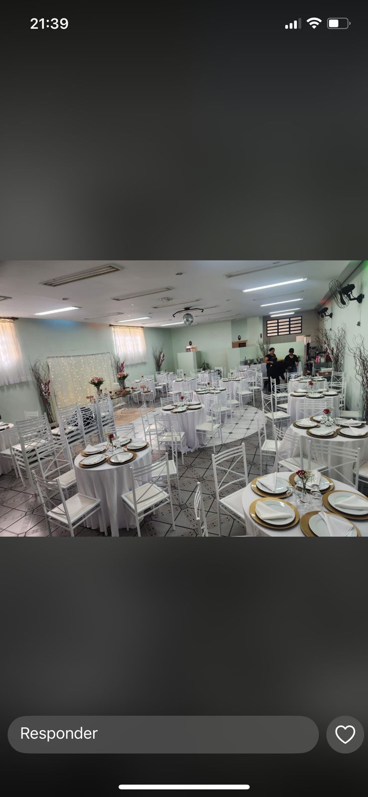 Salão decorado