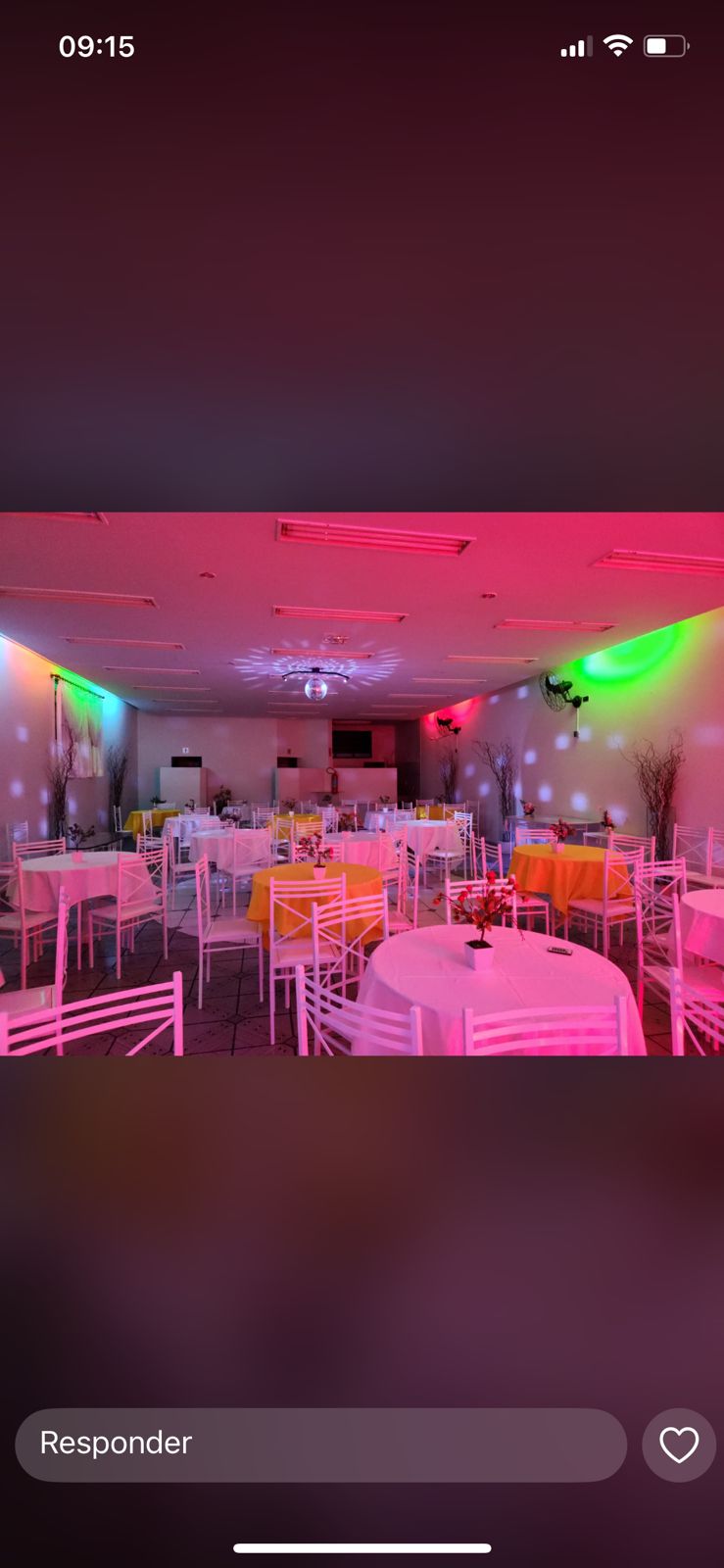 Salão decorado
